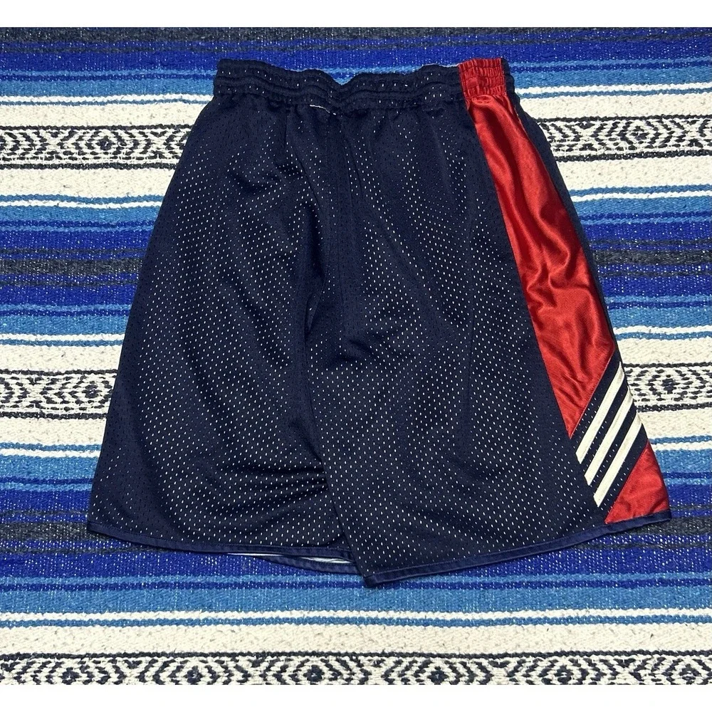 Y2K Vintage 2003 Adidas Reversible Basketball Shorts Mens Small Blue Red Loose